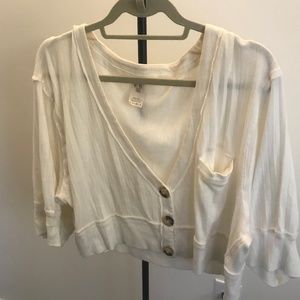 Cropped White Sweater